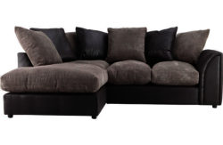 Annabelle Regular Fabric Left Hand Corner Sofa - Charcoal